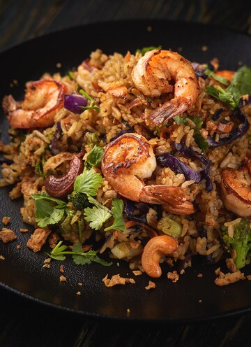 Arroz de Marisco - Traditional Portuguese seafood rice dish with shrimp, mussels, clams, and squid